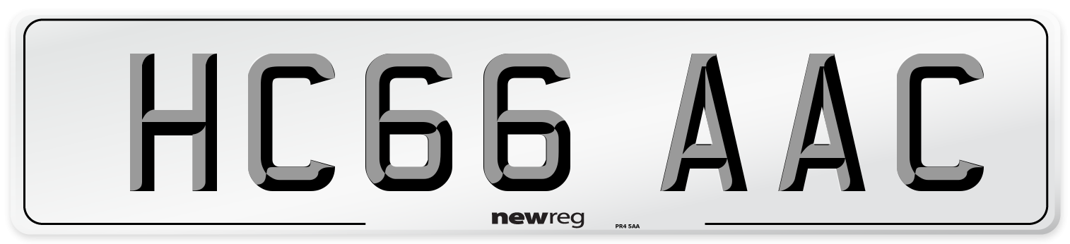 HC66 AAC Number Plate from New Reg